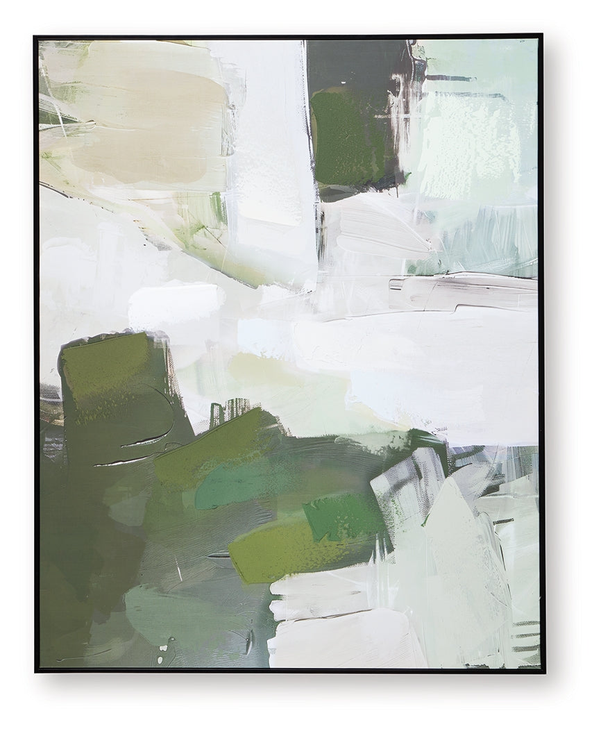 Vinick Green/Gray/White Wall Art (Online Special Price) - Ornate Home