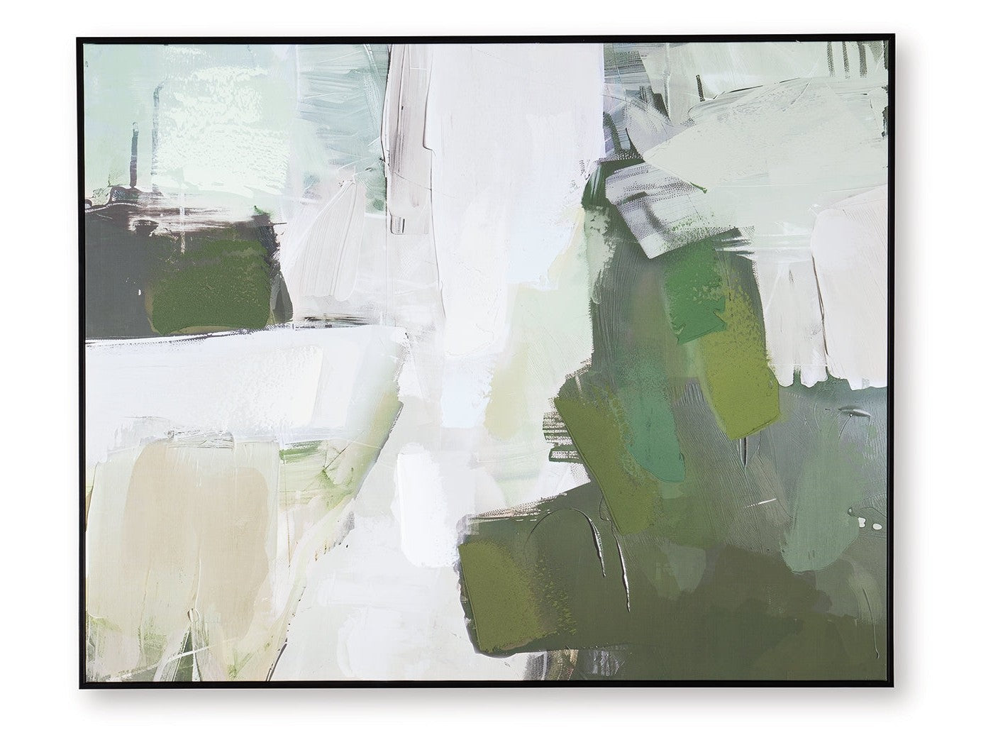 Vinick Green/Gray/White Wall Art - Ornate Home