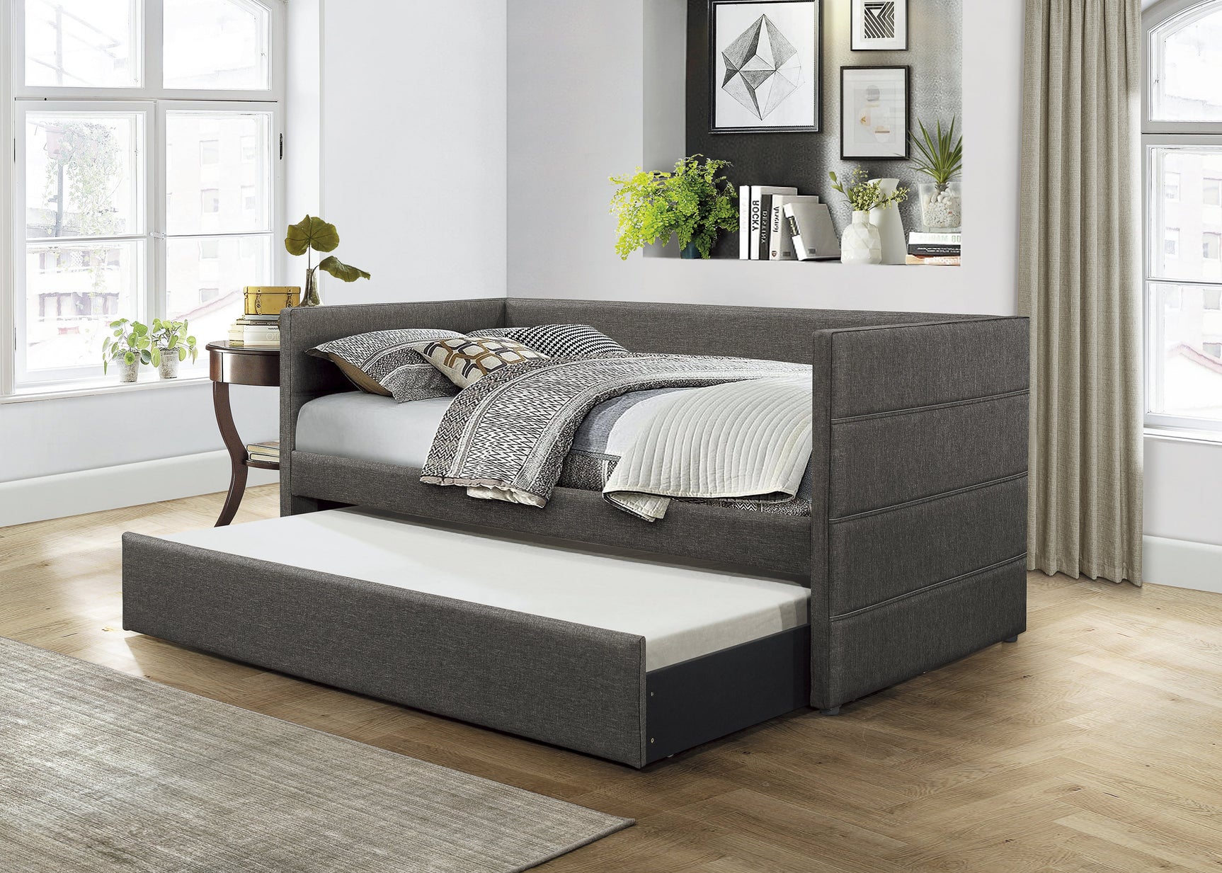 Vining Dark Gray Daybed with Trundle - Ornate Home