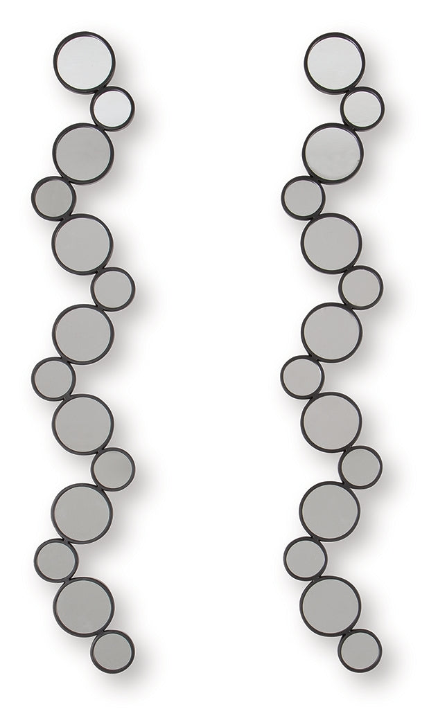 Vinler Black Accent Mirror Set (Set of 2) - Ornate Home