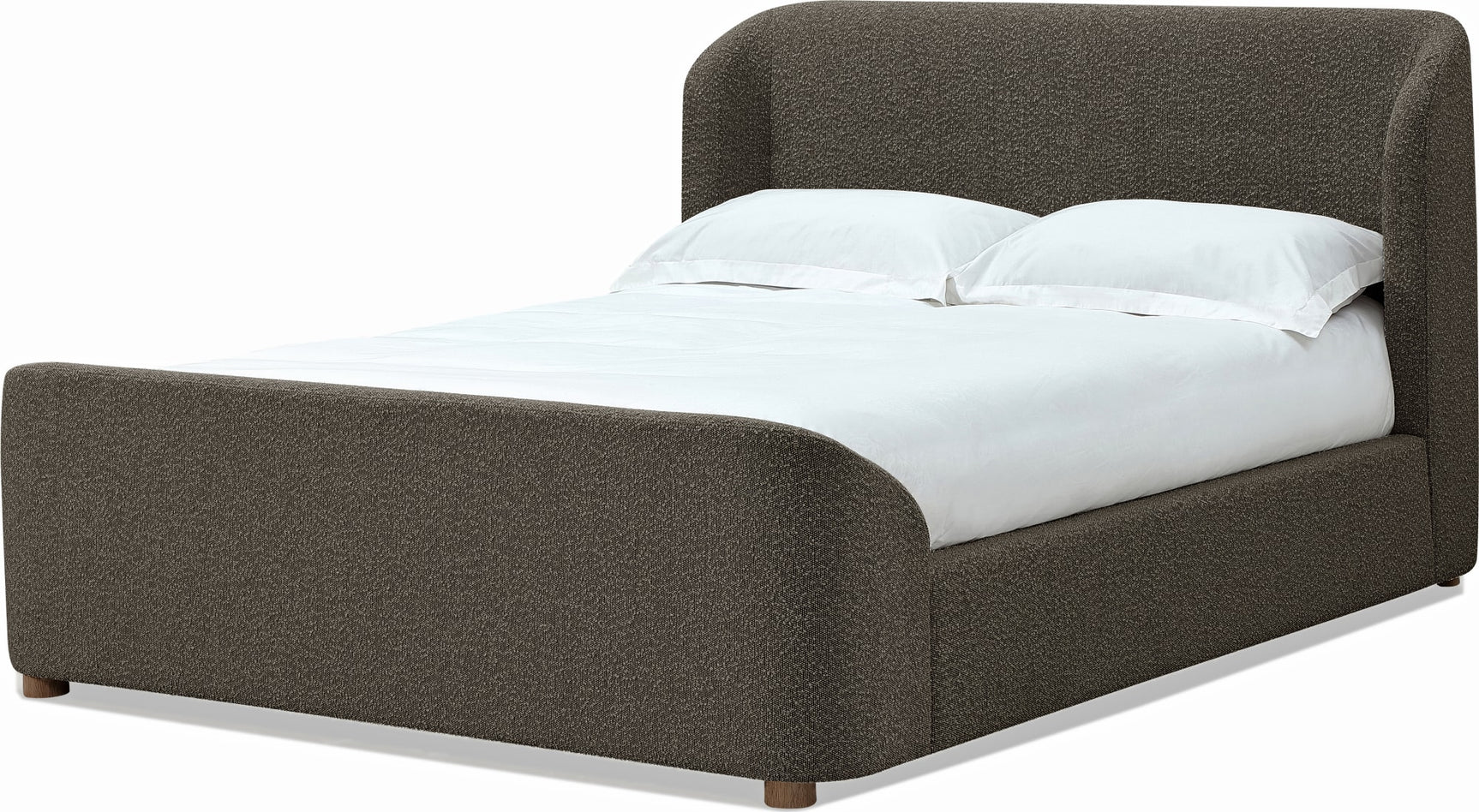 Virgil Kiki Pumpernickel California King Upholstered Platform Bed - Ornate Home