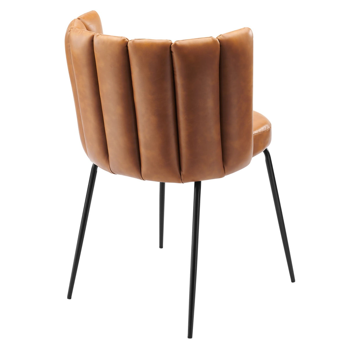 Virtue Black/Tan Vegan Leather Dining Chair (Set of 2) - Ornate Home