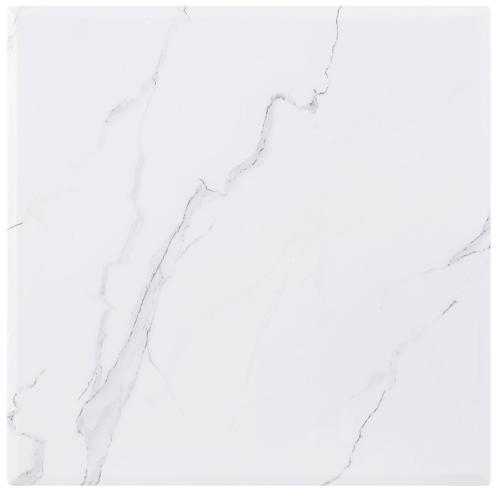 Visalia White 2-piece Faux Marble Coffee and End Table Set - Ornate Home