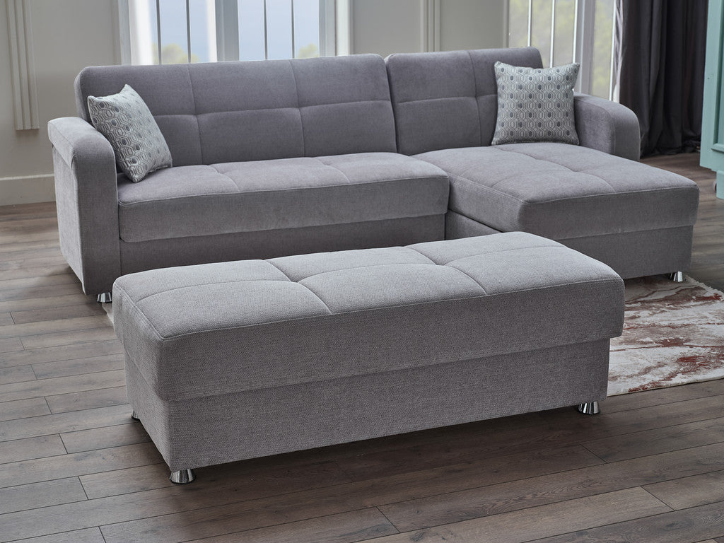 Vision S 101" Sleeper Sectional Grey - Ornate Home