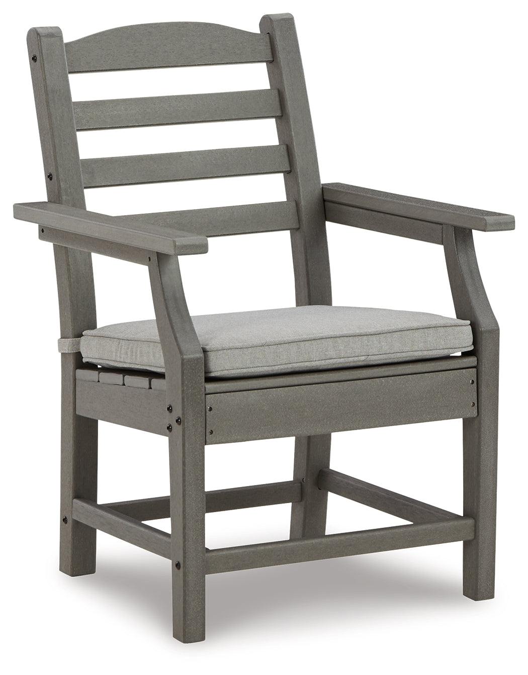 Visola Gray Outdoor Arm Chair w/ Cushion (Set of 2) - Ornate Home