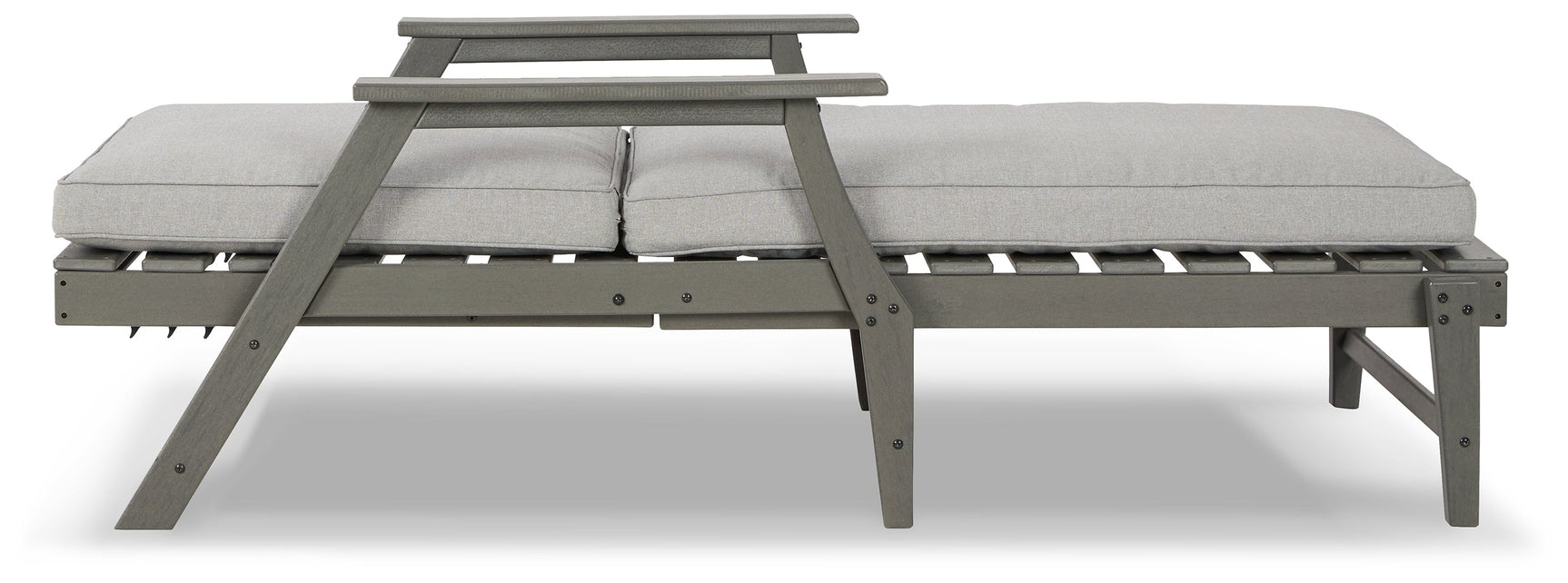 Visola Gray Outdoor Chaise Lounge w/ Cushion - Ornate Home