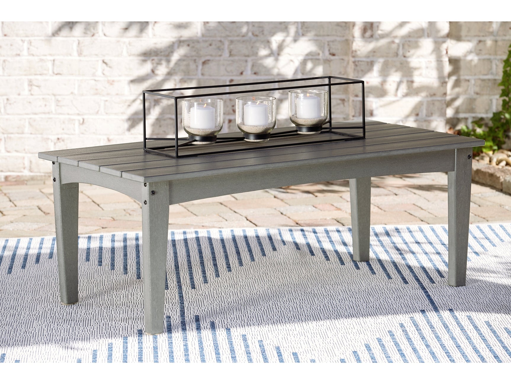 Visola Gray Outdoor Coffee Table - Ornate Home