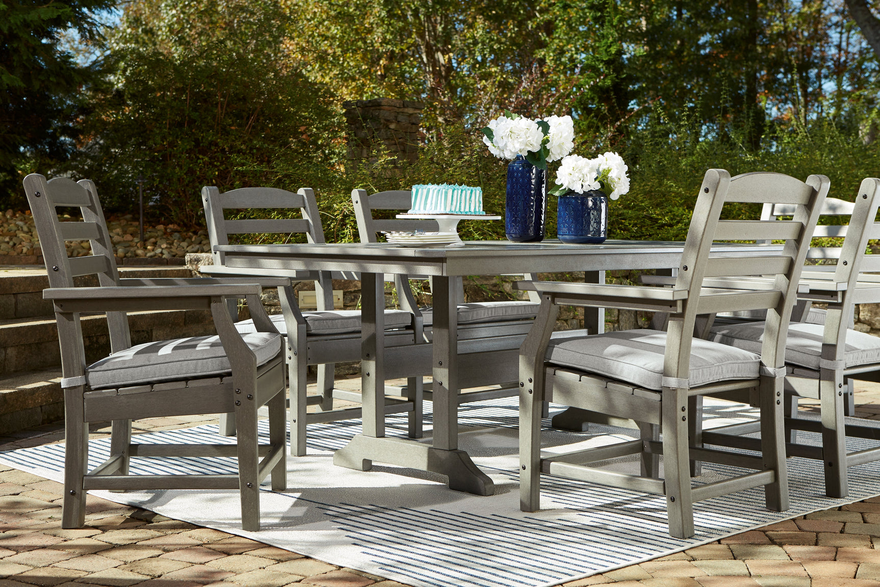 Visola Gray Outdoor Dining Table - Ornate Home