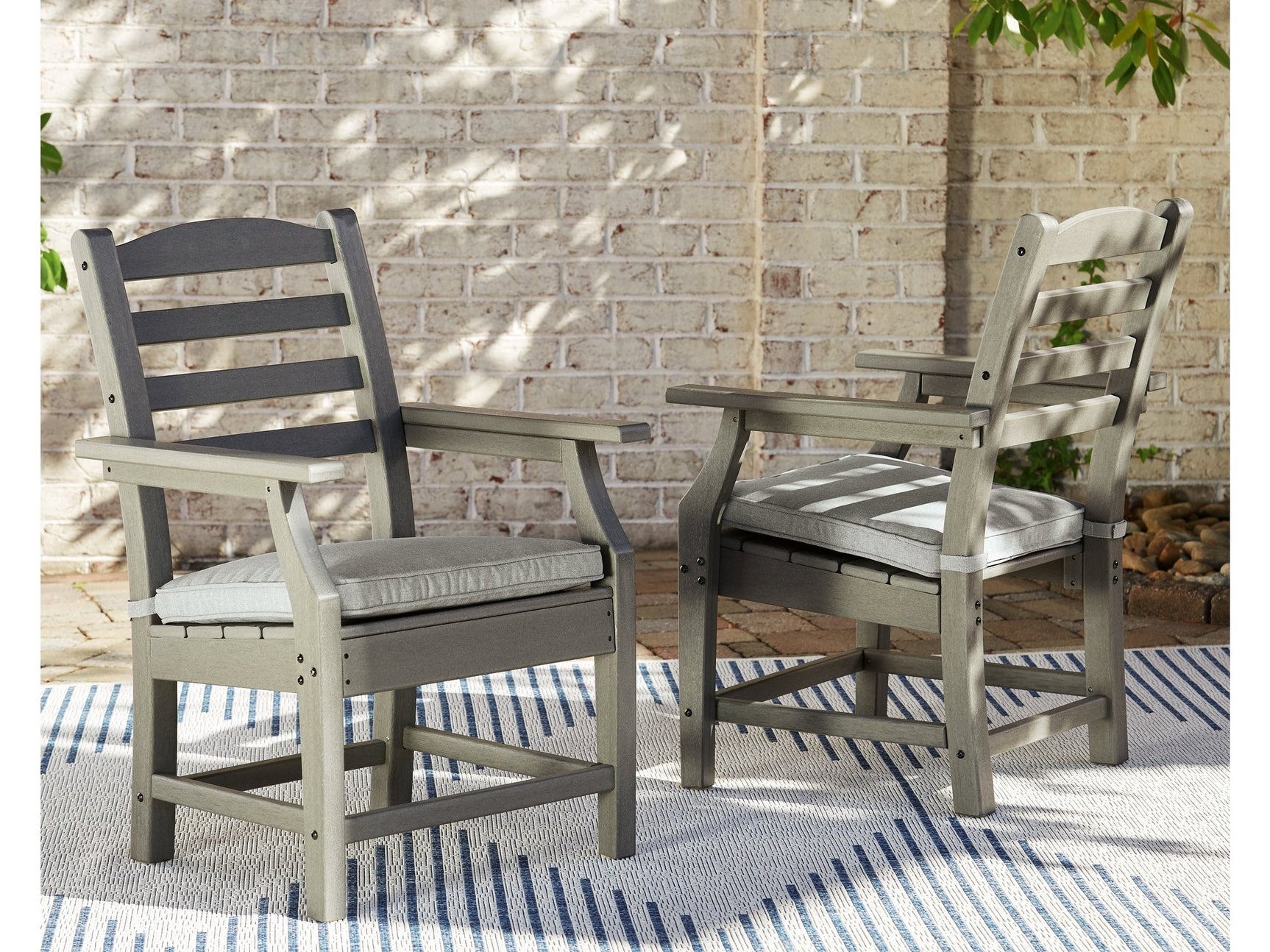 Visola Gray Outdoor Dining Table w/6 Chairs - Ornate Home