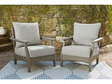 Visola Gray Outdoor Lounge Chair w/ Cushion (Set of 2) - Ornate Home