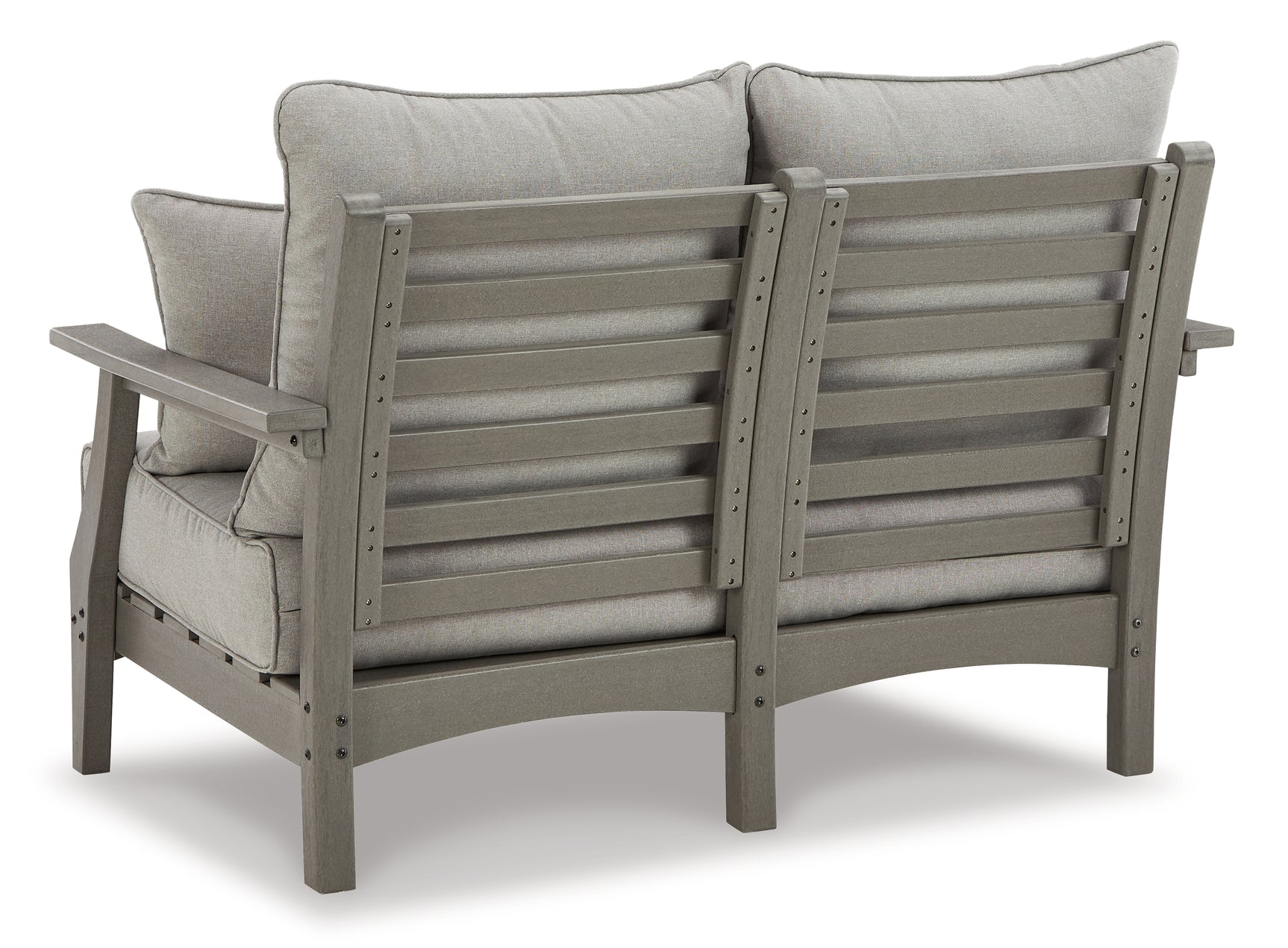 Visola Gray Outdoor Loveseat, 2 Lounge Chairs and Coffee Table - Ornate Home