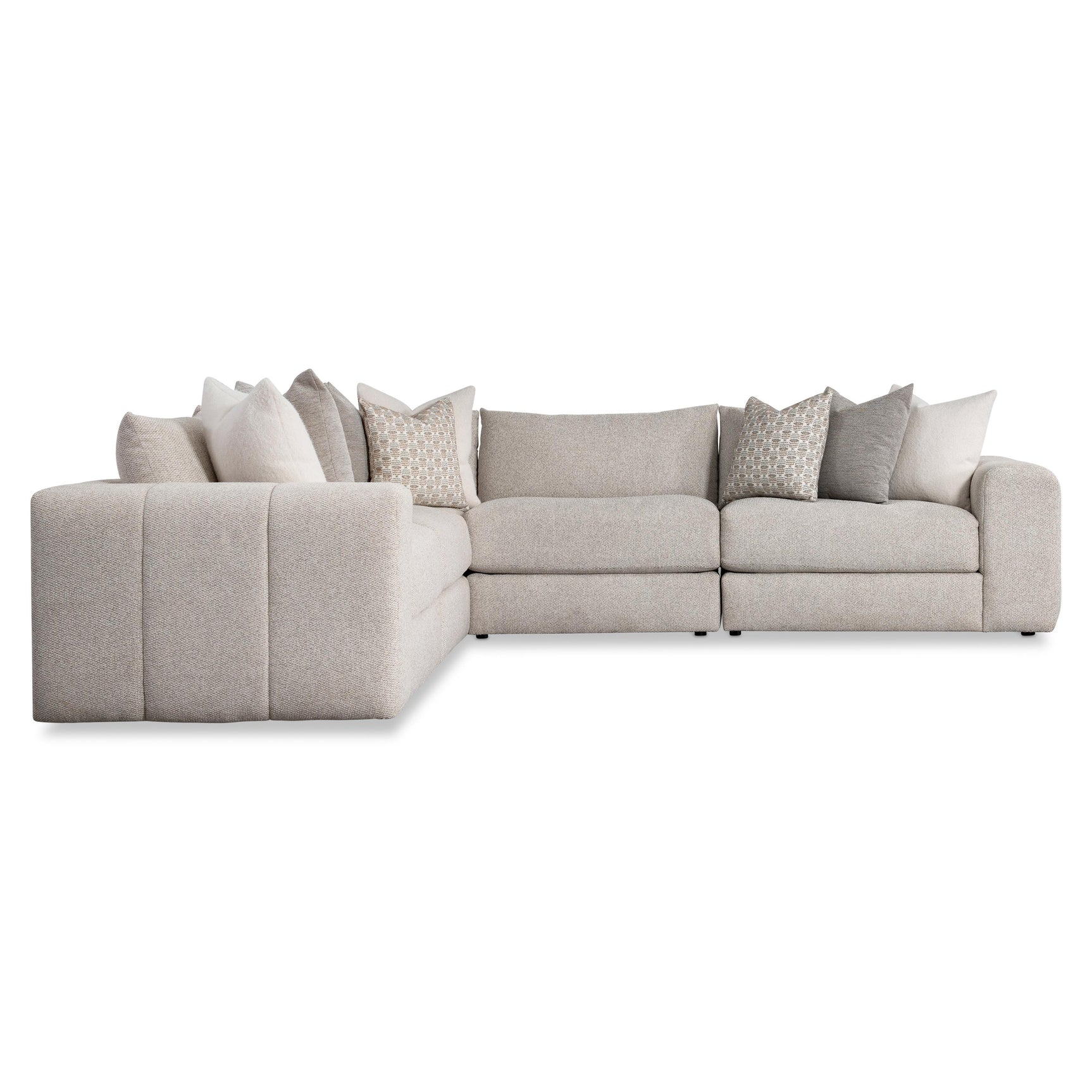 Vista Beige/Tan Fabric Sectional - Ornate Home