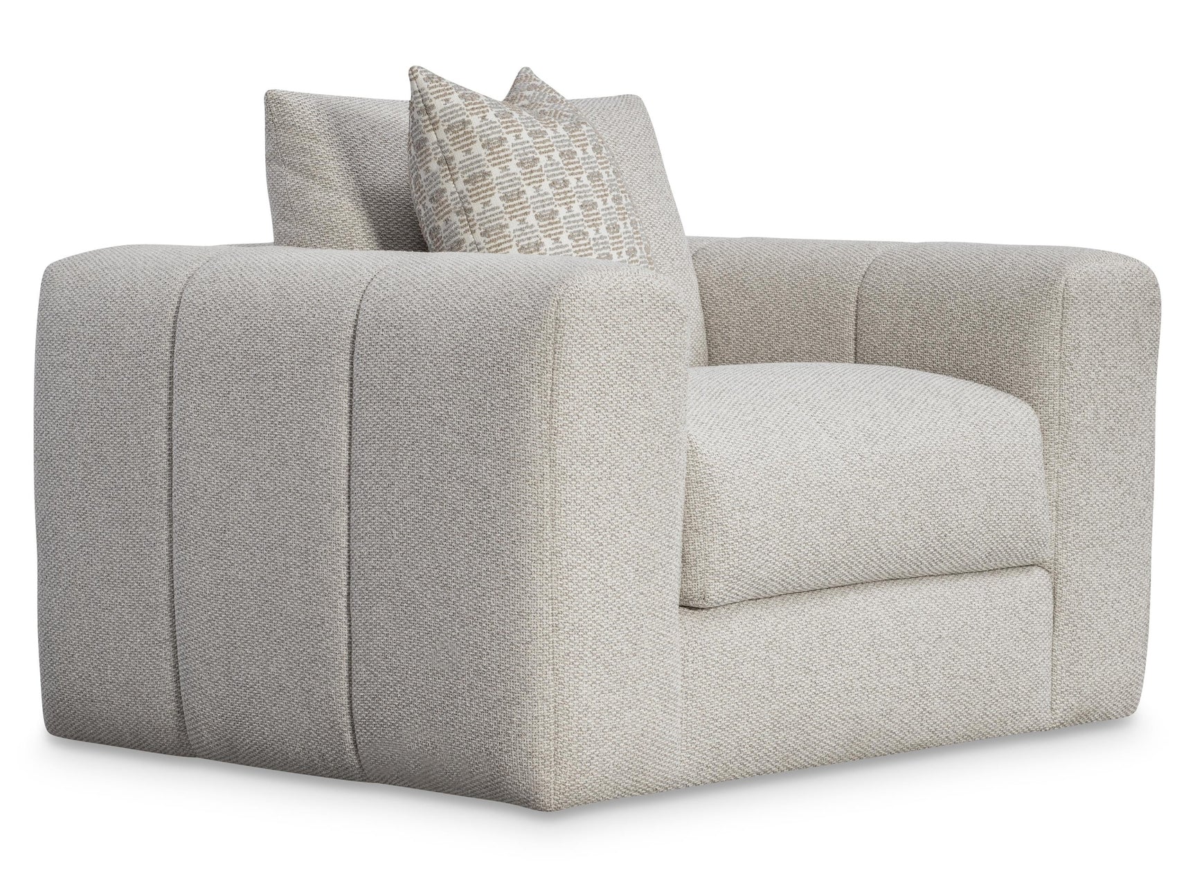 Vista Beige/Tan Fabric Swivel Chair - Ornate Home