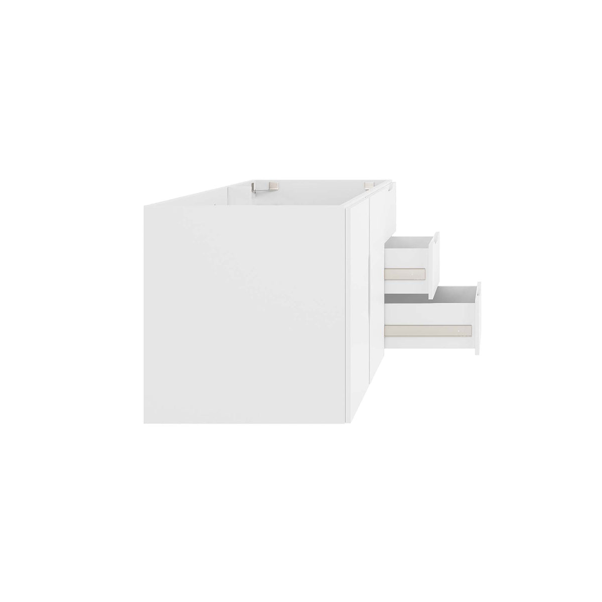 Vitality White 48" Double or Single Sink Compatible (Not Included) Bathroom Vanity Cabinet - Ornate Home