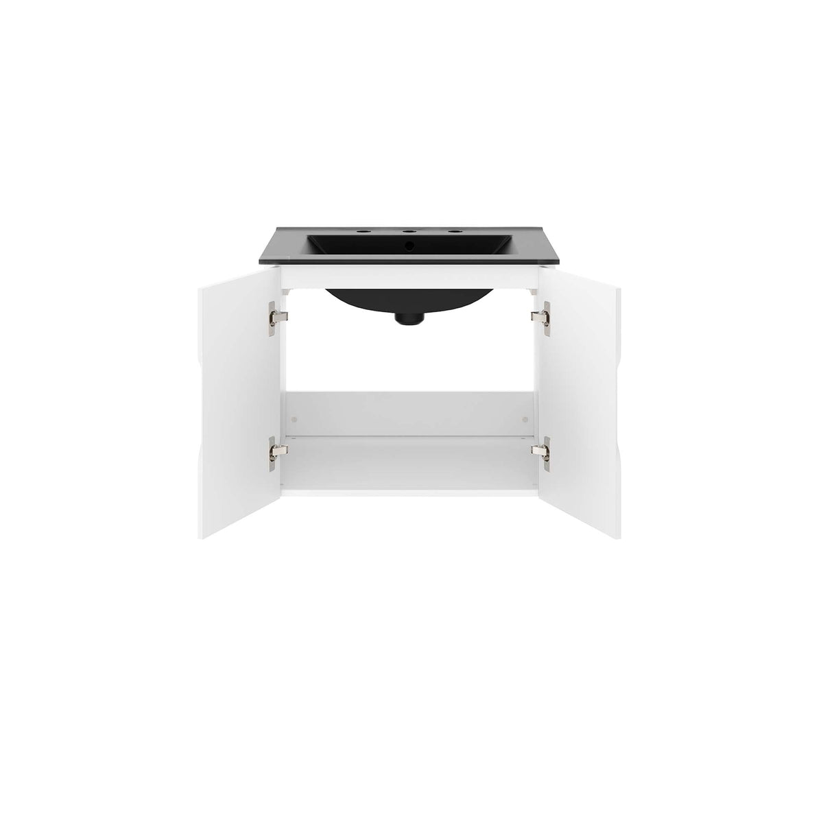 Vitality White/Black 24" Bathroom Vanity - Ornate Home