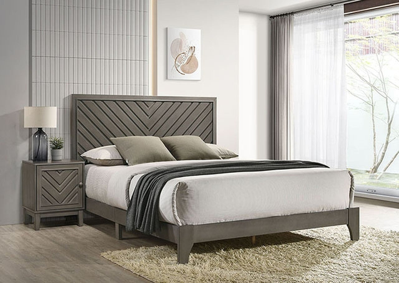 Vitas Gray Queen Bed - Ornate Home