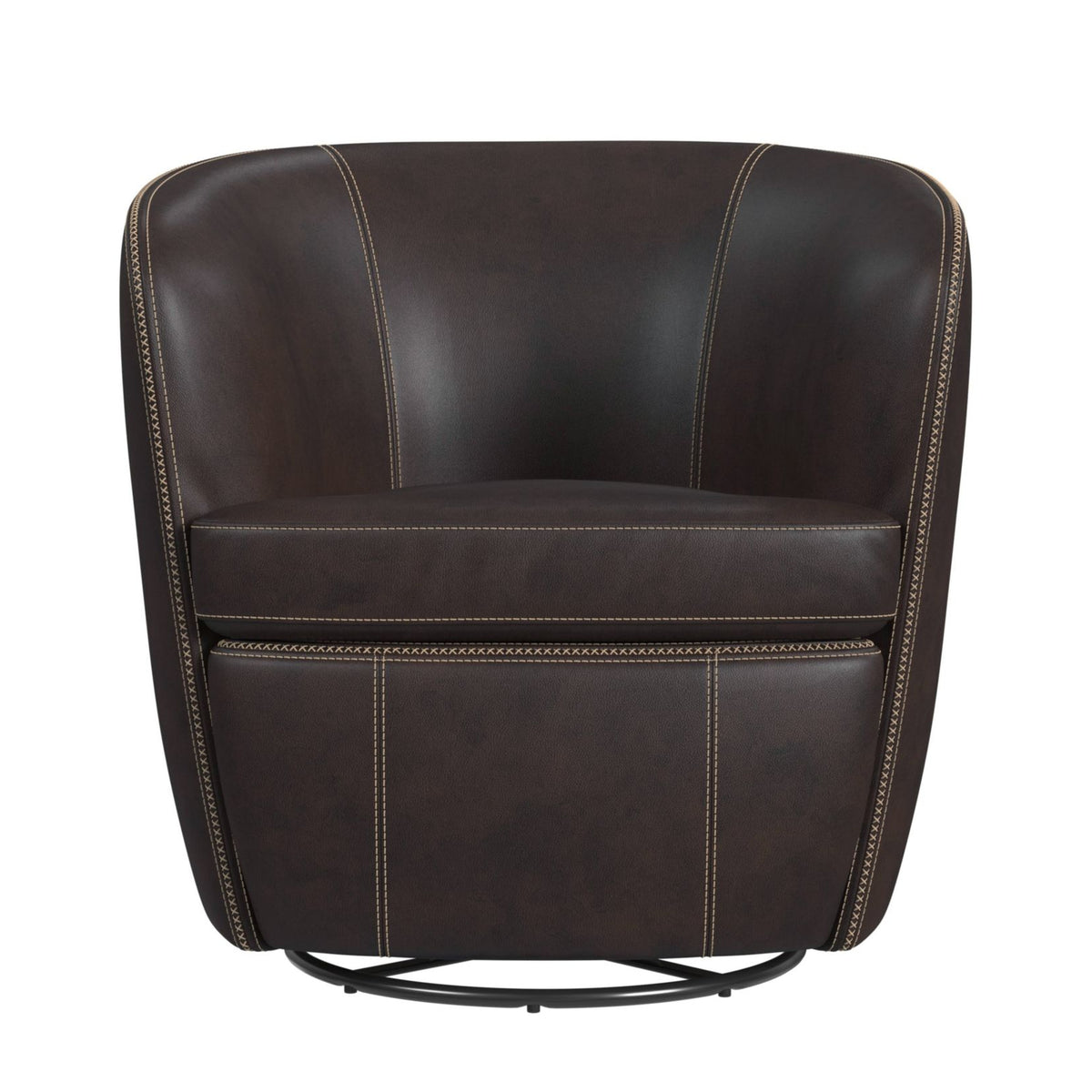 Vito Pebble Brown Swivel Chair - Ornate Home