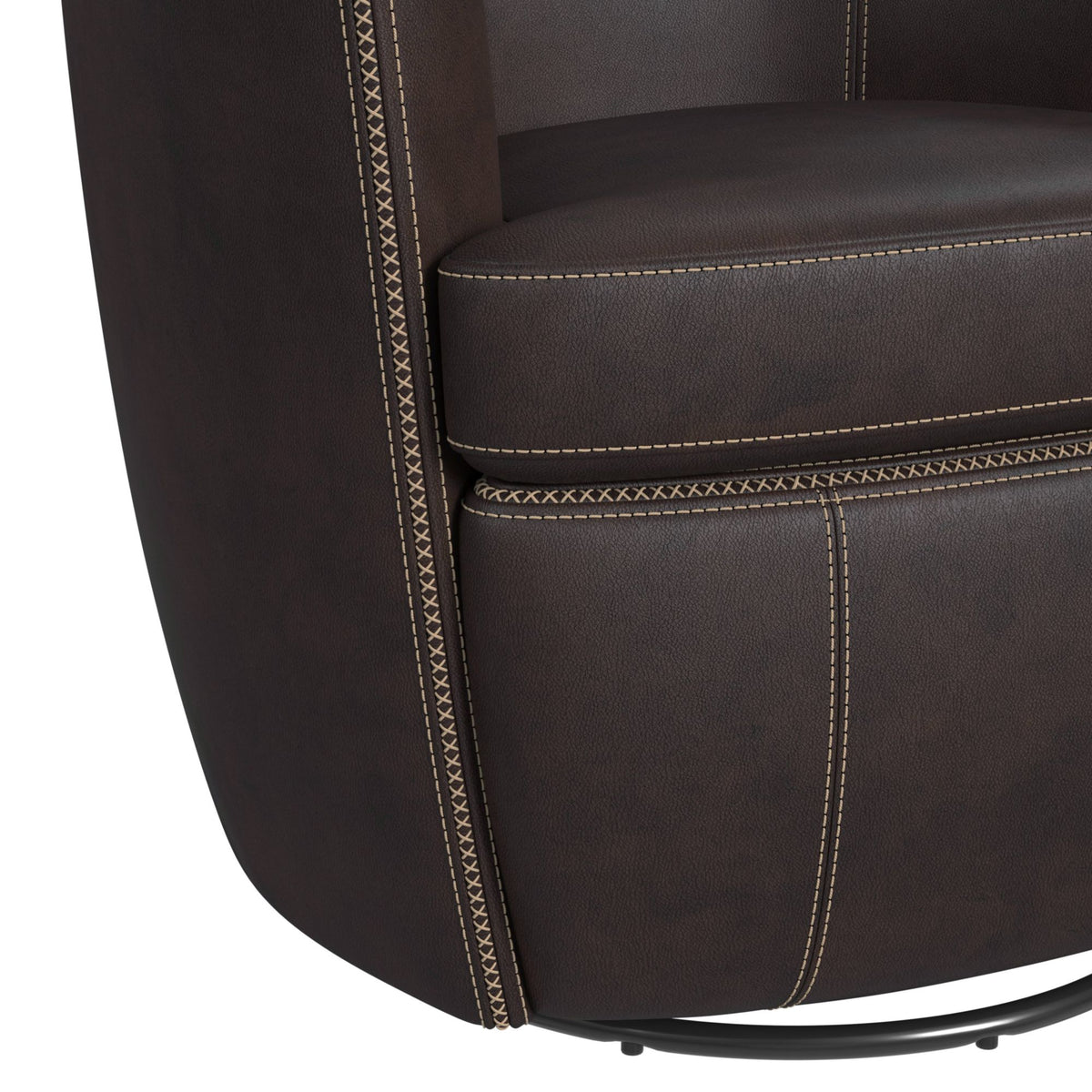 Vito Pebble Brown Swivel Chair - Ornate Home