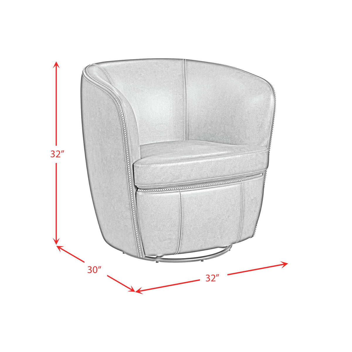 Vito Pebble Brown Swivel Chair - Ornate Home