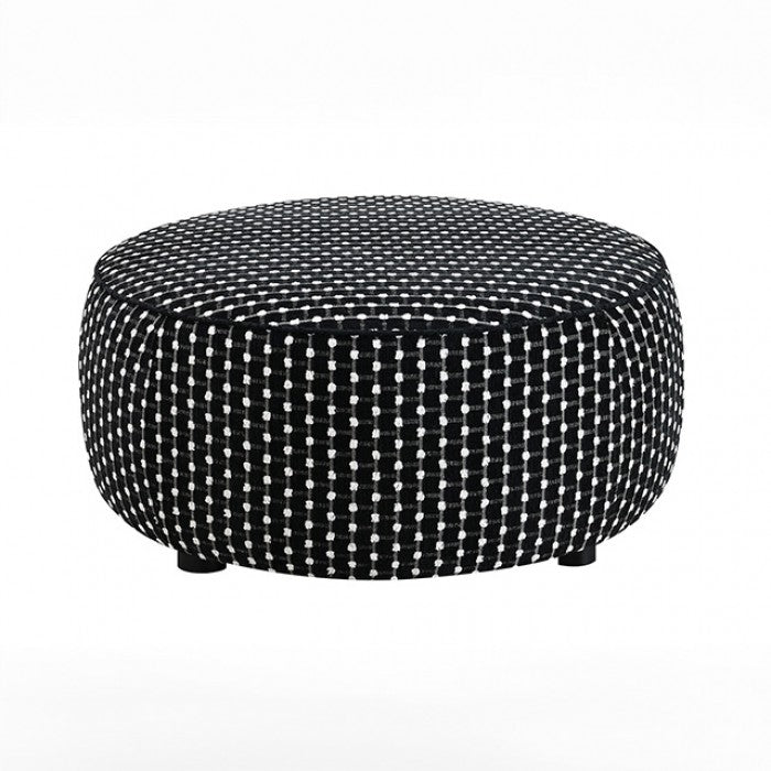 Viviani Black Ottoman - Ornate Home