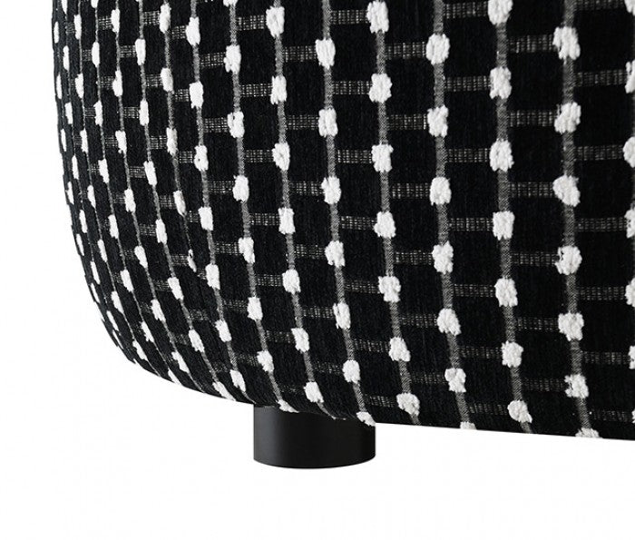 Viviani Black Ottoman - Ornate Home