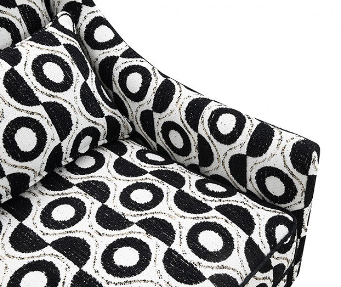 Viviani White/Black Accent Chair - Ornate Home