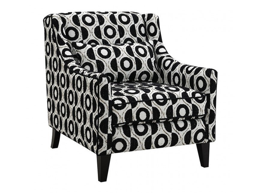 Viviani White/Black Accent Chair - Ornate Home