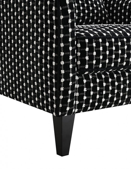 Viviani White/Black Accent Chair - Ornate Home