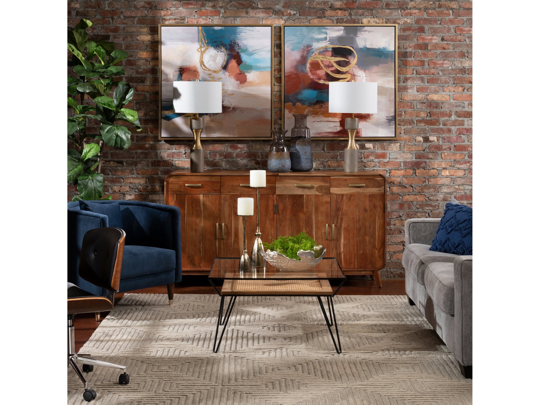 Vivid 1 Blue/Red Canvas