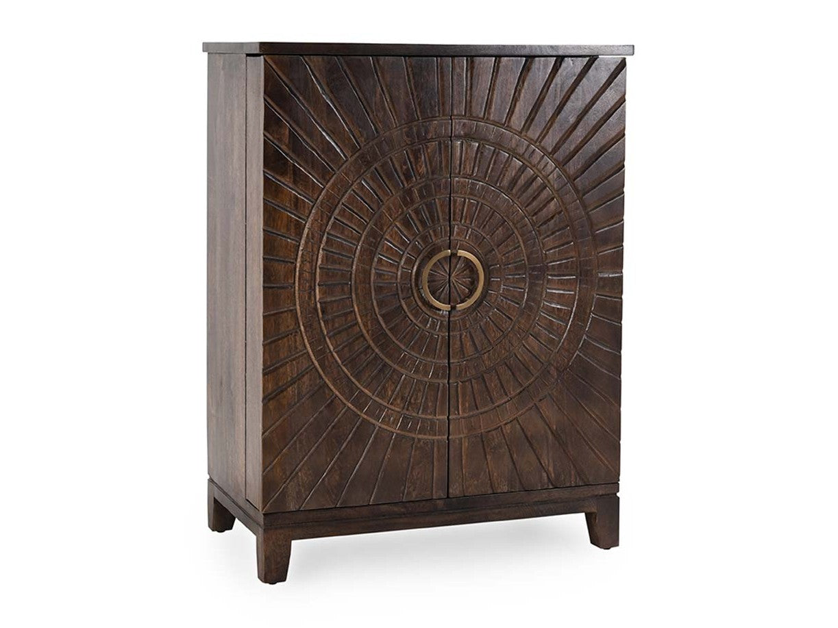 Vivienne Dark Brown Bar Cabinet - Ornate Home