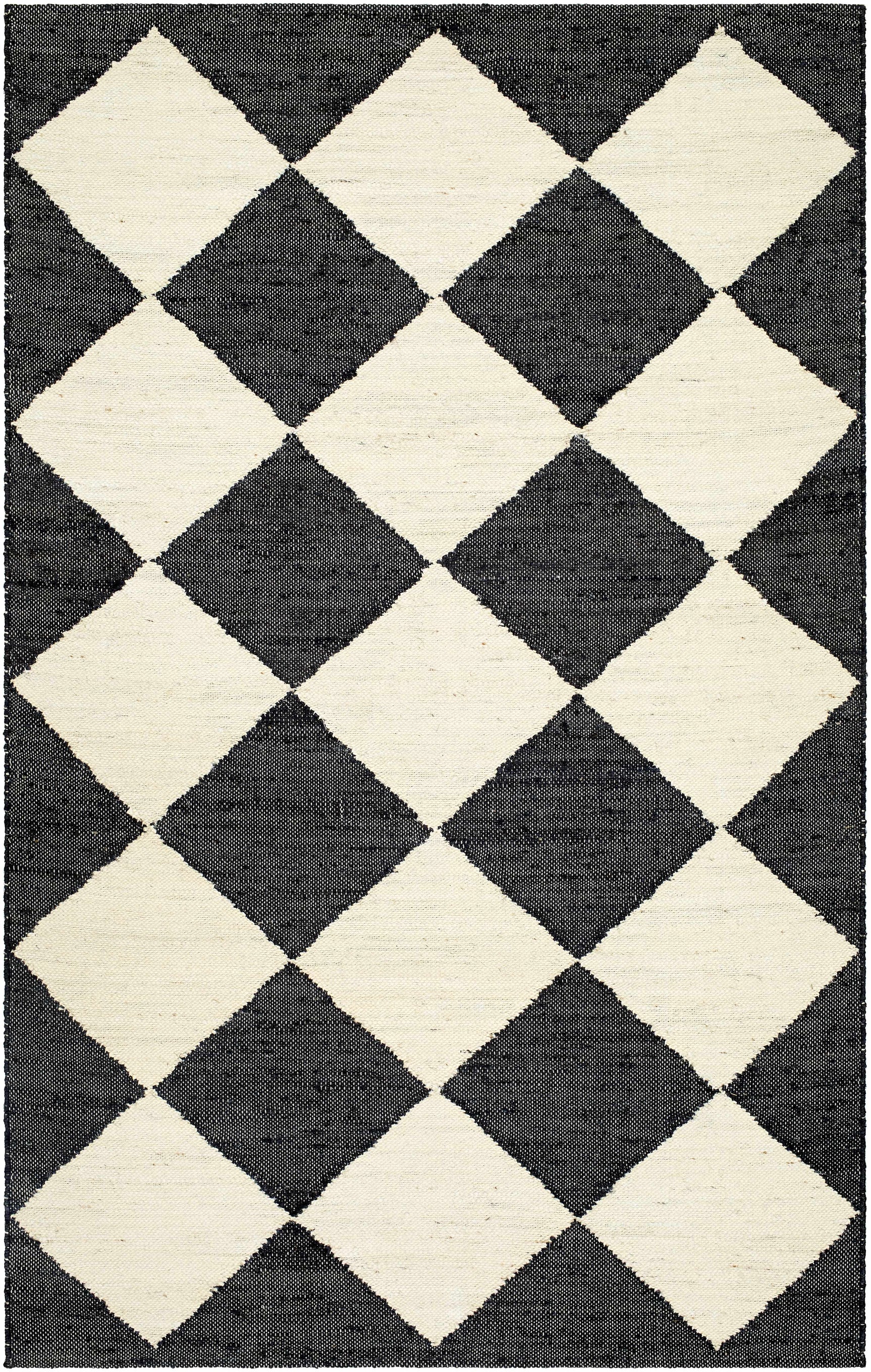 Vivir x Livabliss Antho Black Diamonds Jute Rug - Ornate Home