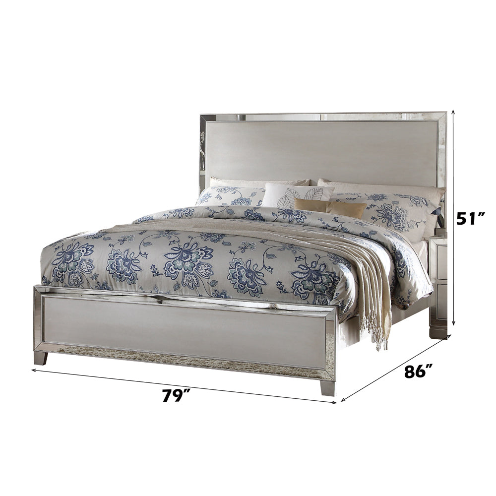 Voeville King Panel Bed in Platinum 24837EK - Ornate Home