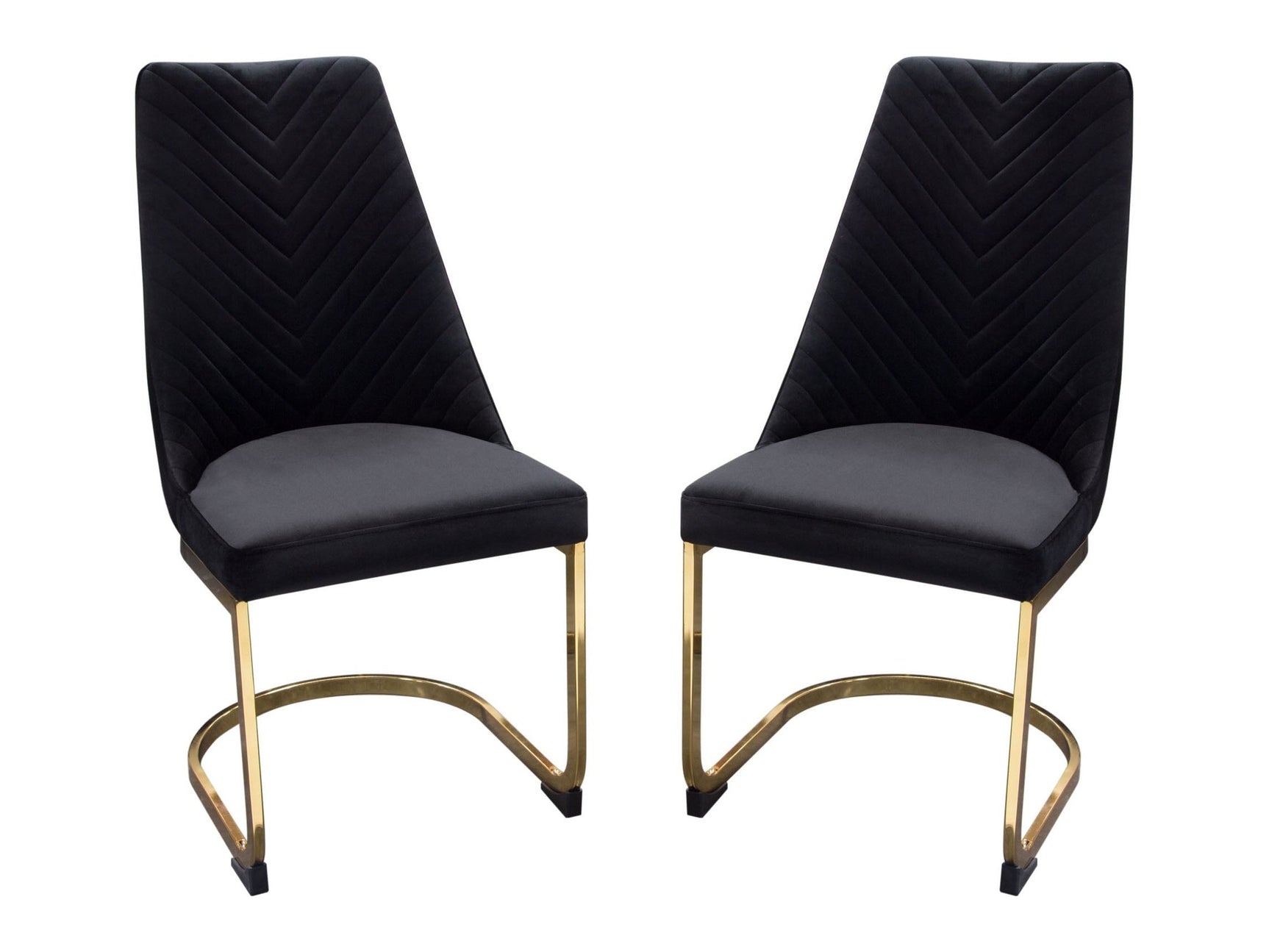 Vogue Black Dining Chairs (Set of 2) - Ornate Home