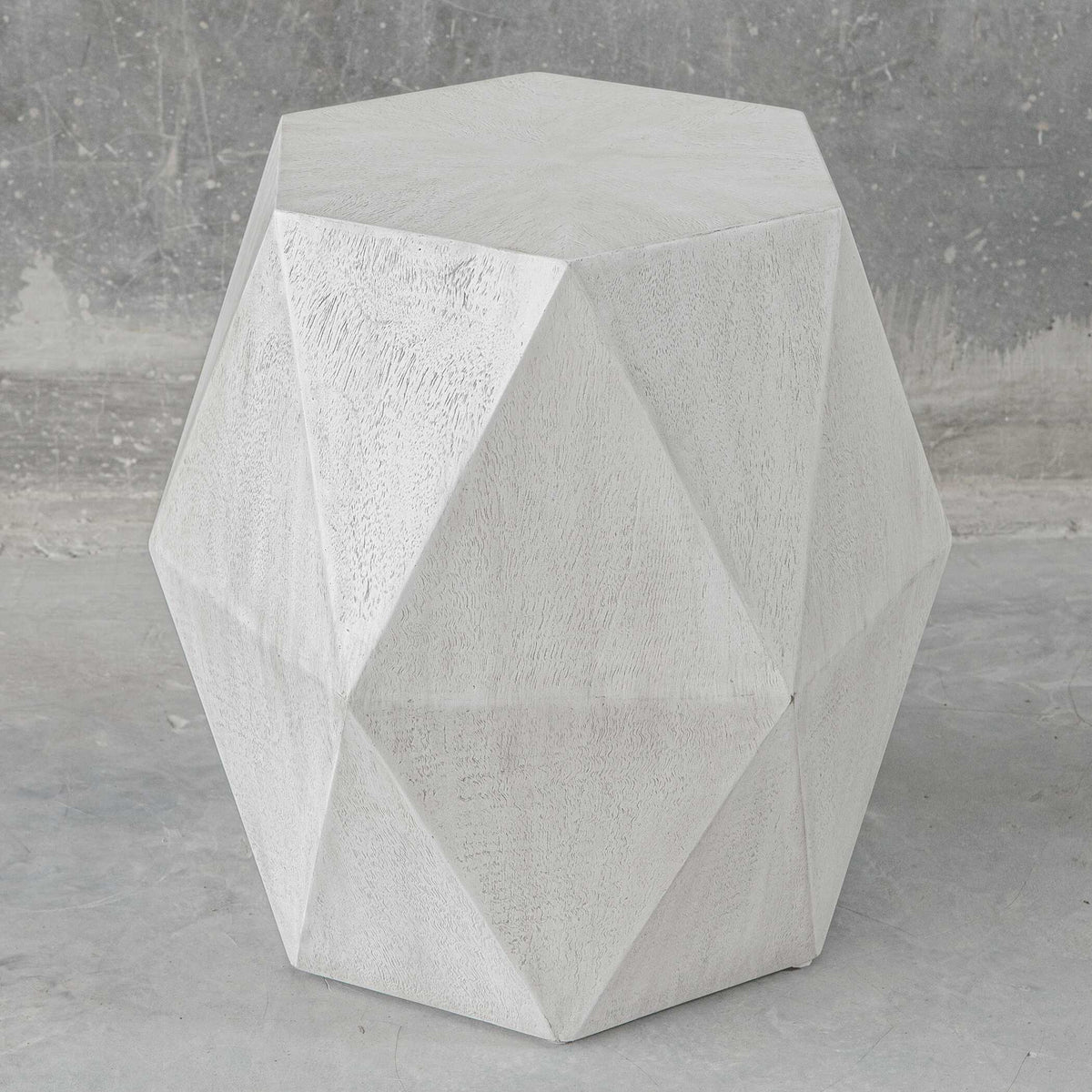 Volker White Geometric Accent Table - Ornate Home