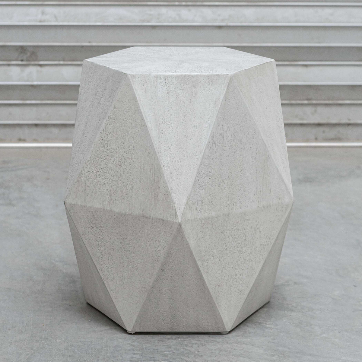 Volker White Geometric Accent Table - Ornate Home