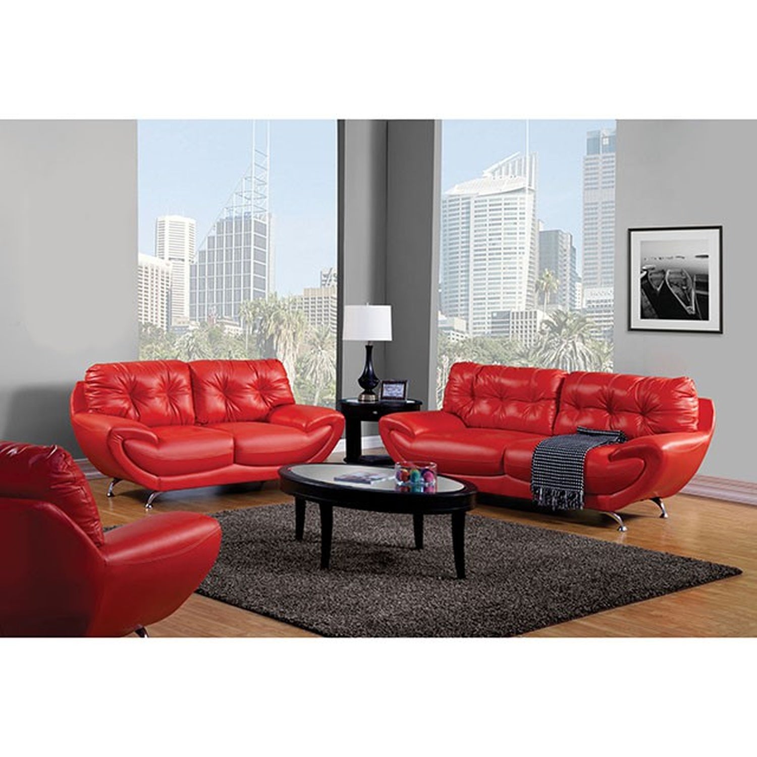 Volos Red Loveseat - Ornate Home