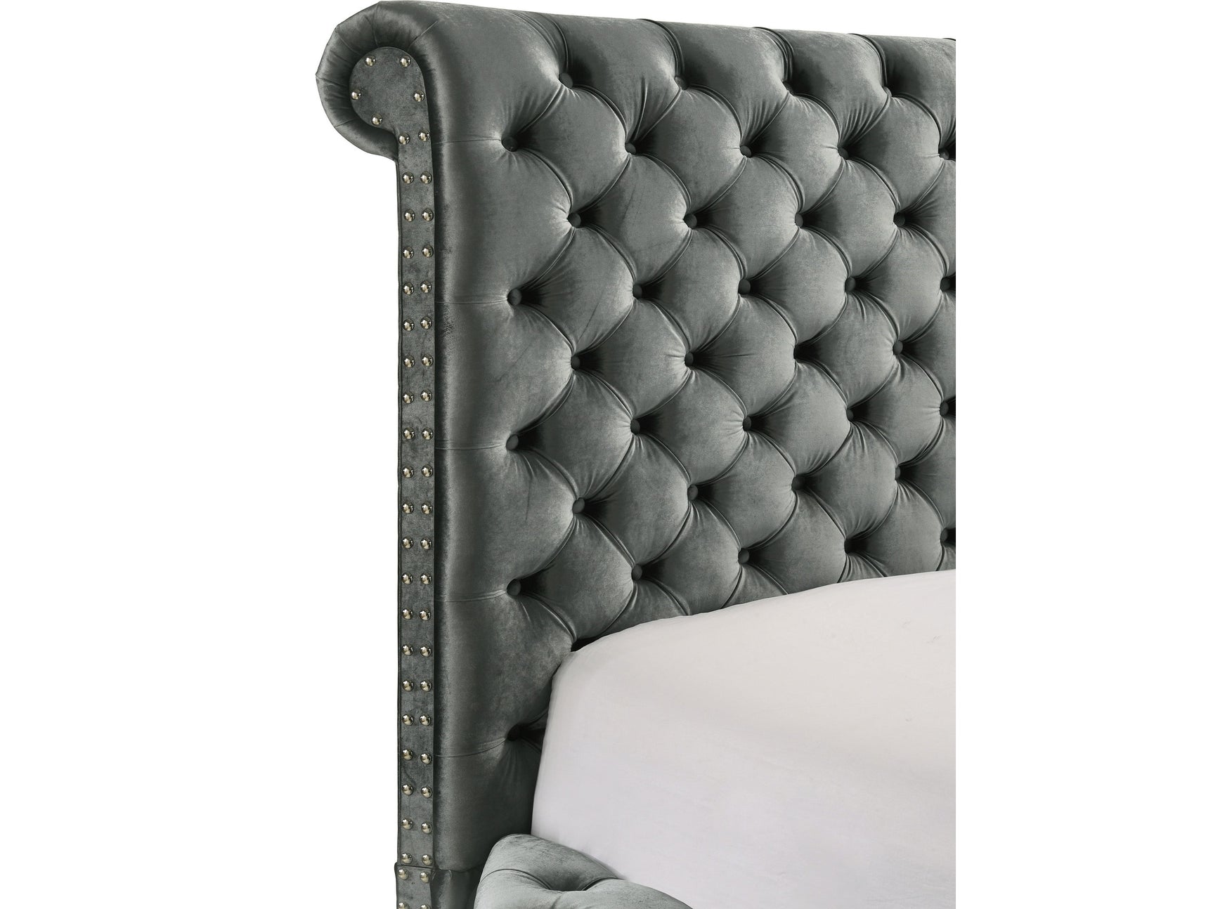 Voltare Gray Queen Bed w/ Fireplace and TV Lift - Ornate Home