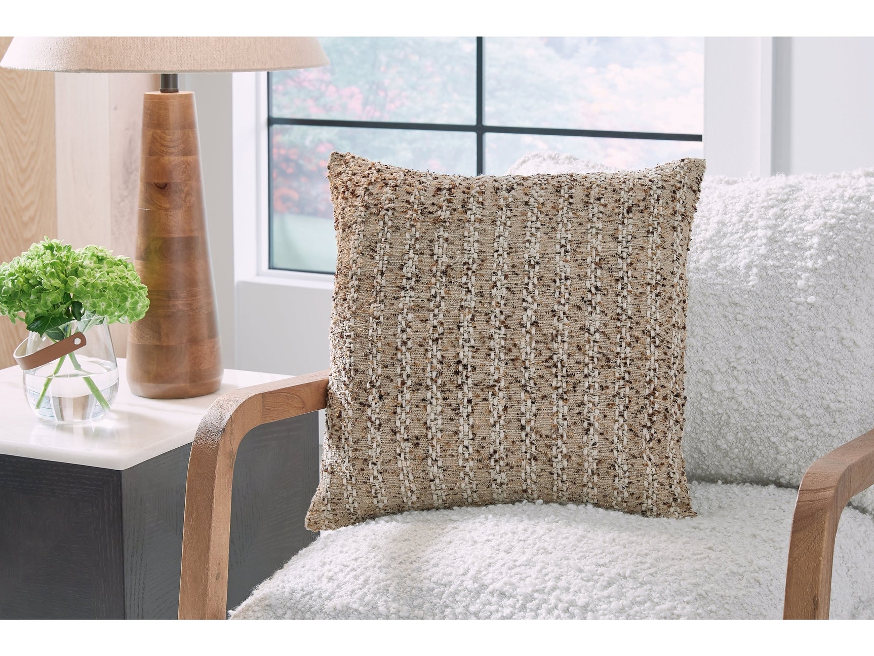 Vorlane Tan/Brown/White Pillow (Set of 4) (Online Special Price) - Ornate Home