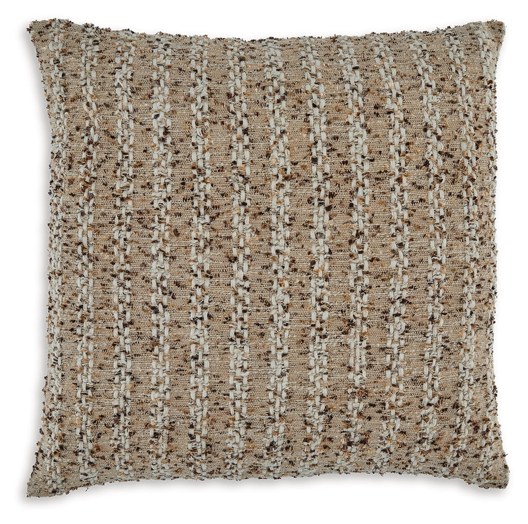Vorlane Tan/Brown/White Pillow (Set of 4) (Online Special Price) - Ornate Home