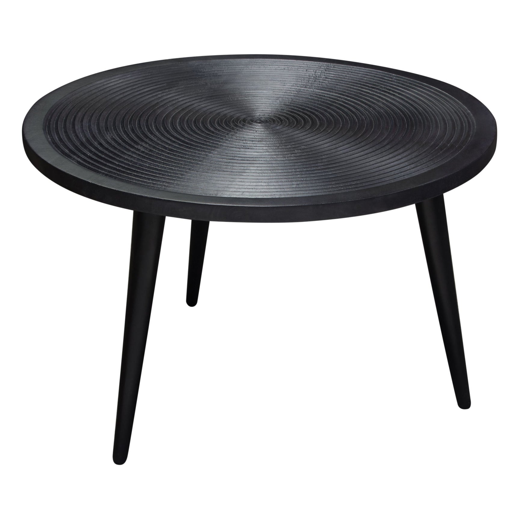 Vortex Black Round Coffee Table - Ornate Home