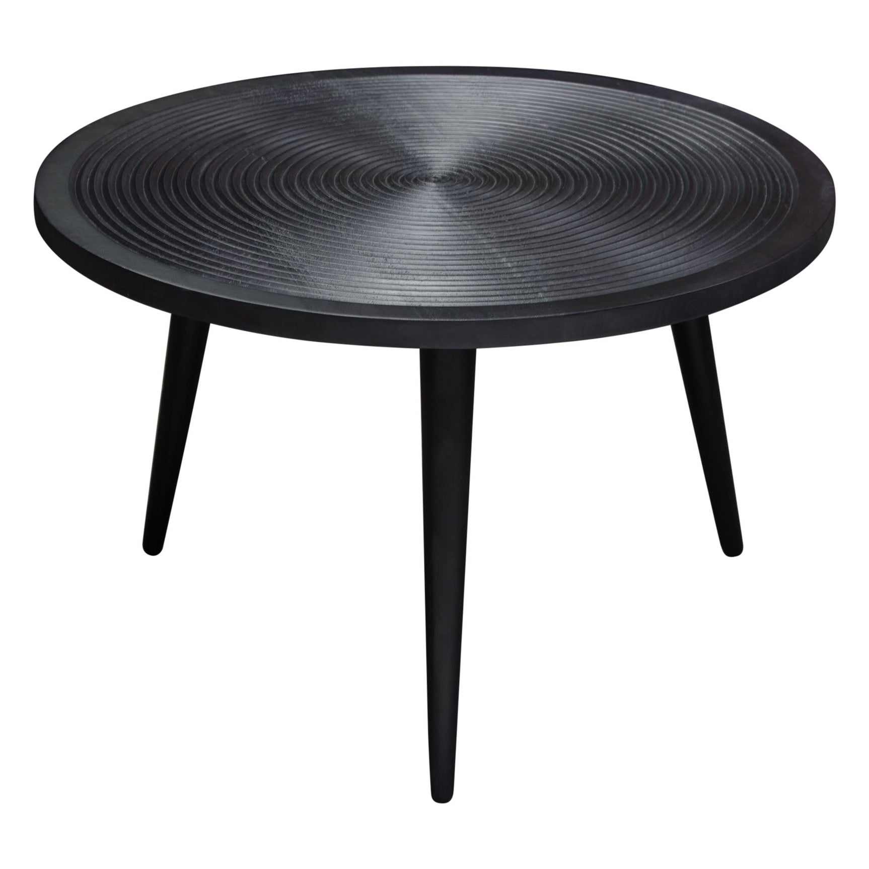 Vortex Black Round Coffee Table - Ornate Home