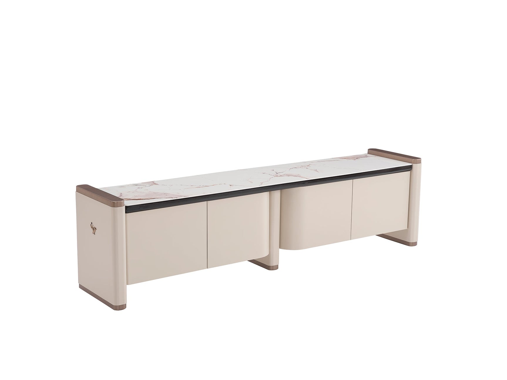 Voyance Cream/White Tv Stand