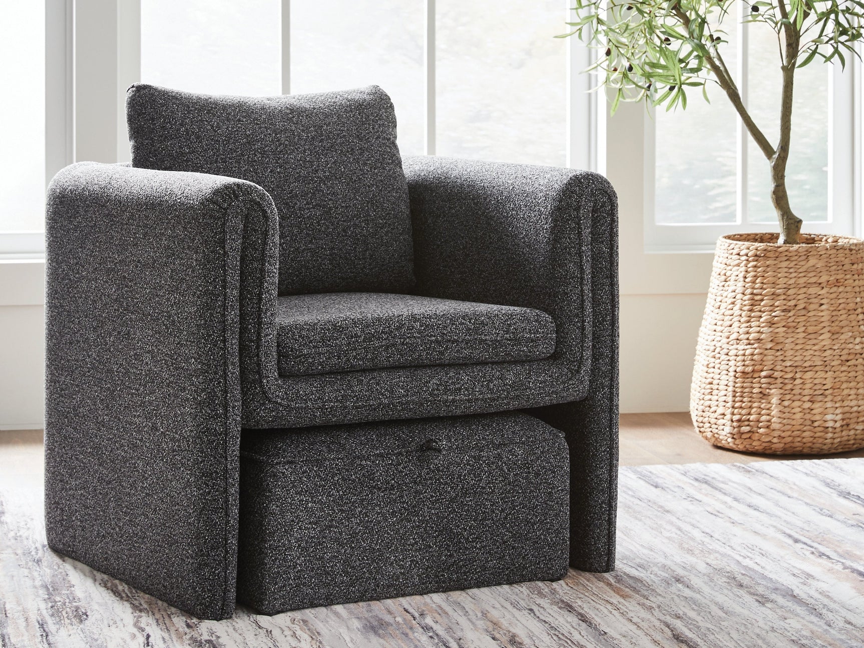 Vreni Charcoal/Black Accent Chair (Online Special Price) - Ornate Home