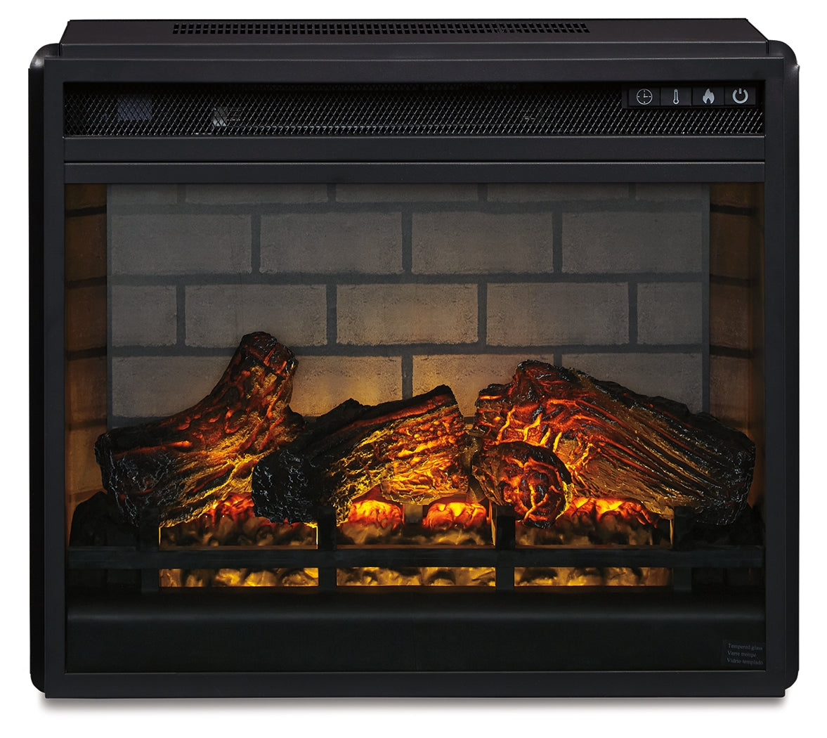 W100-101 / Electric Infrared Fireplace Insert 24" Black (Online Special Price) - Ornate Home