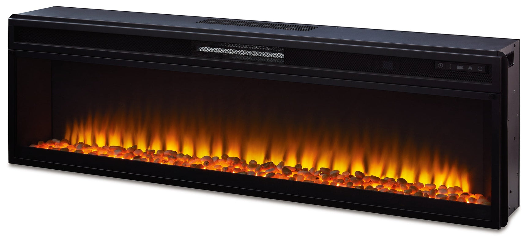 W100-22 / Wide Electric Fireplace Insert 57" Black (Online Special Price) - Ornate Home