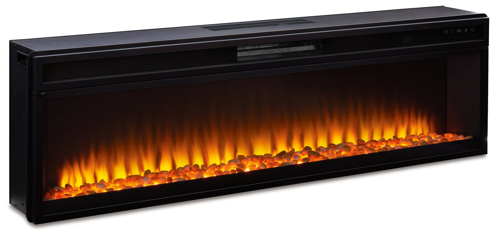 W100-22 / Wide Electric Fireplace Insert 57" Black (Online Special Price) - Ornate Home