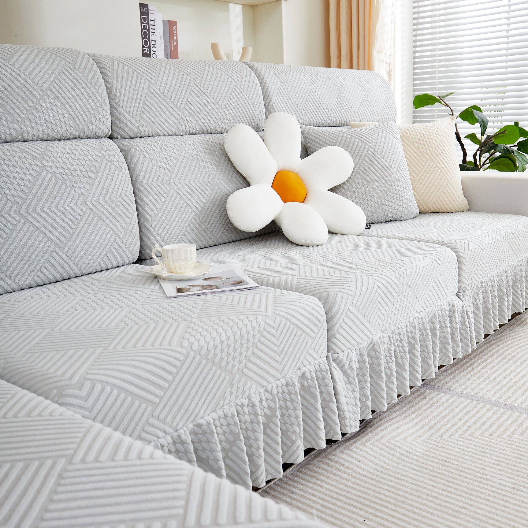 Stretch Sofa Covers for Couch Seats and Cushions, Suitable for 1/2/3/4/L Seater Sofas and Couches