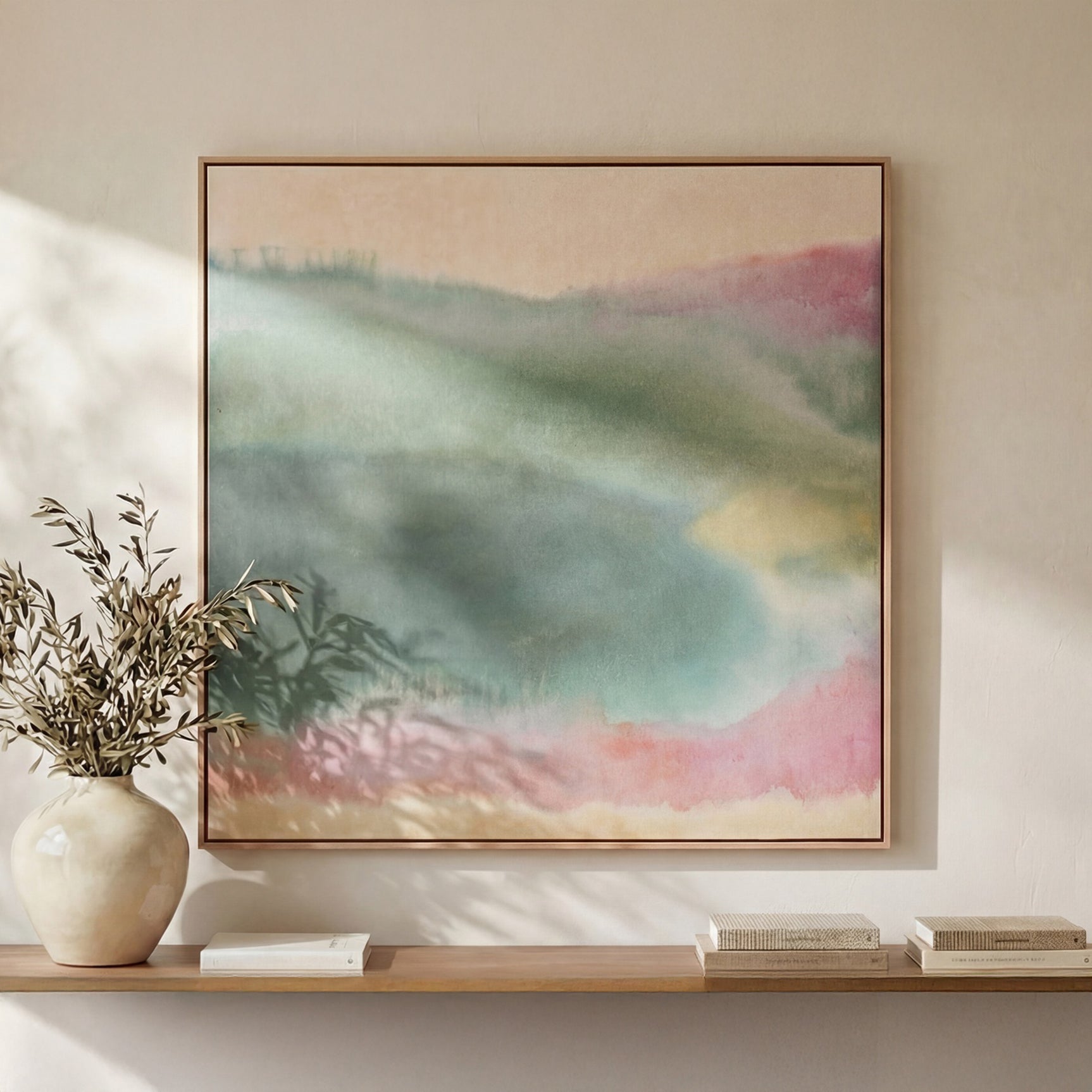 Lotus Multicolor Framed Painting