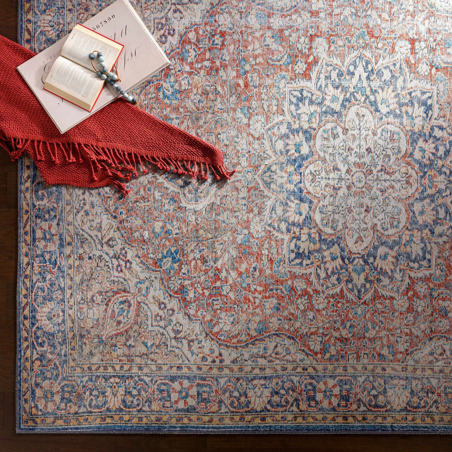 Wacousta Red&Blue Washable Rug - Clearance - Ornate Home