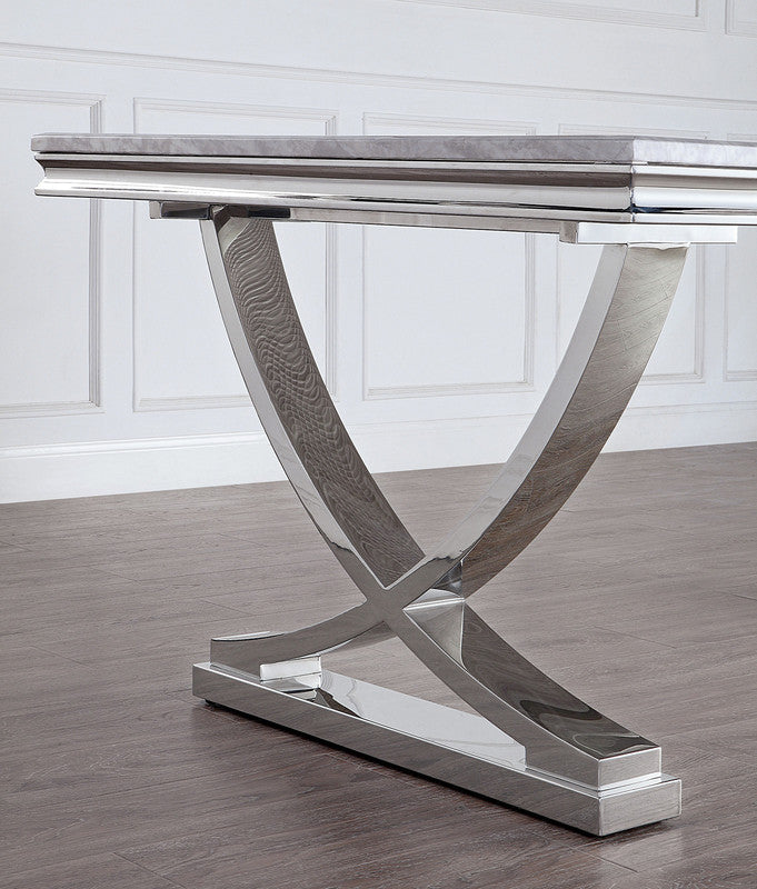 Wadenstil Chrome Dining Table - Ornate Home